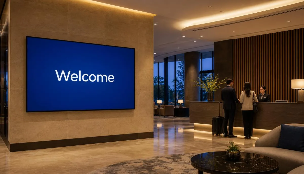 Hospitality Digital Signage: Guest Experience Use Cases from Lobby to Room guide cover image