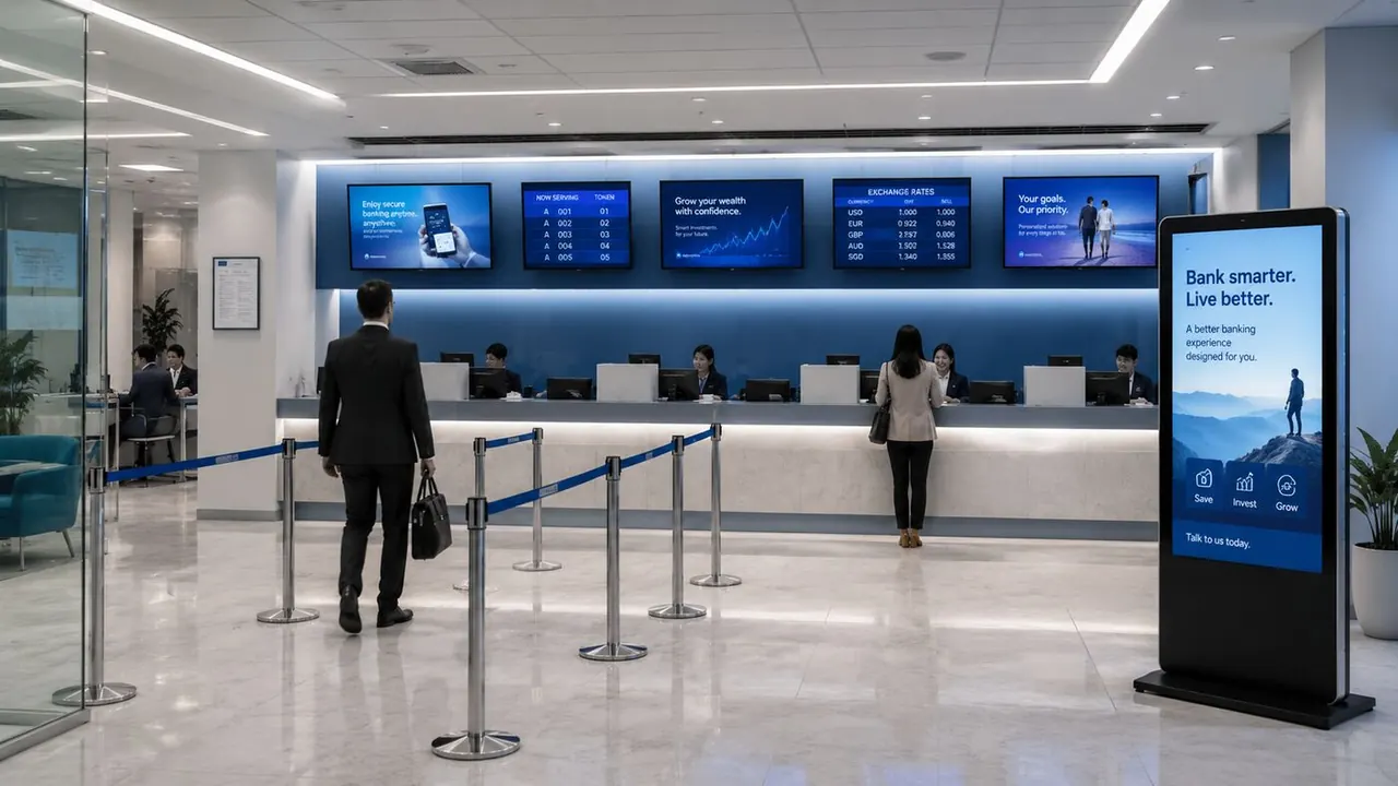 Banking & Financial digital signage
