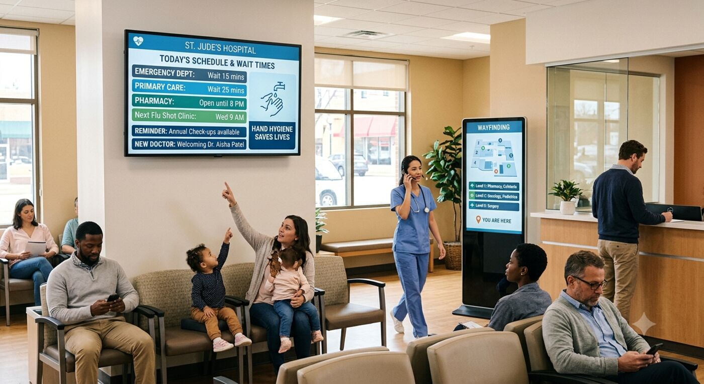 Healthcare digital signage